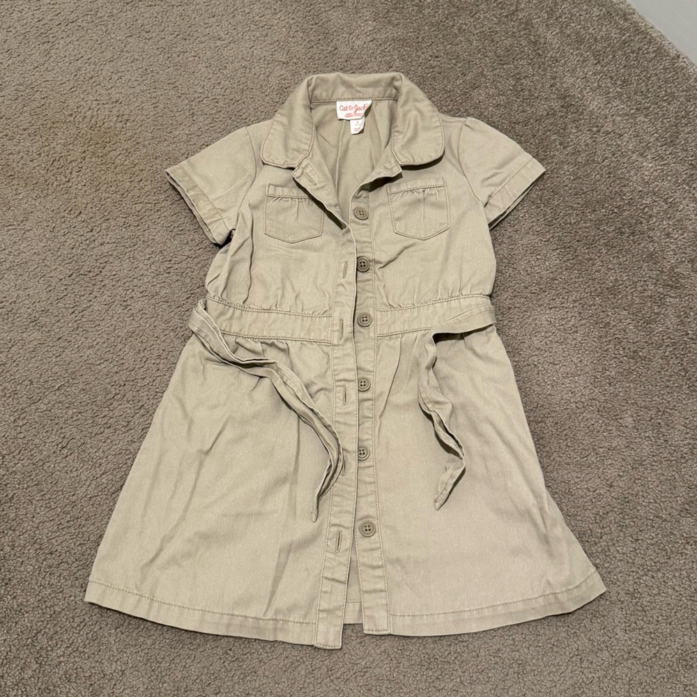 Cat & Jack Beige Collared Dress Shirt